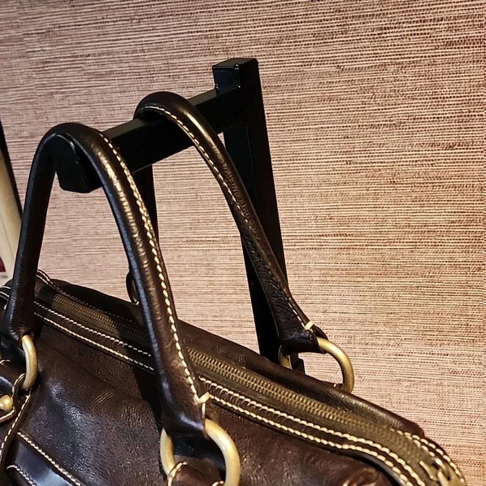 CELINE LEATHER SATCHEL - Picture 3 of 6